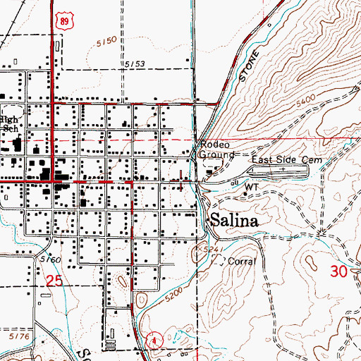 Topographic Map of Trunk Canyon, UT