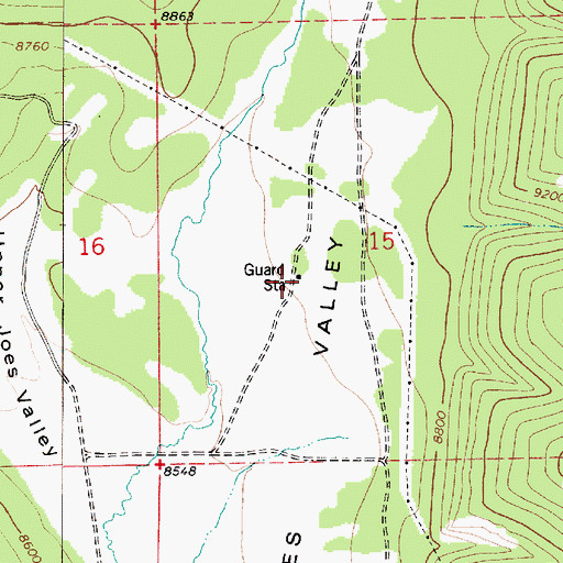 Topographic Map of Upper Joes Valley Guard Station, UT
