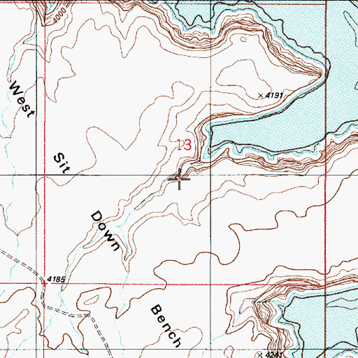 Topographic Map of White Rocks, UT