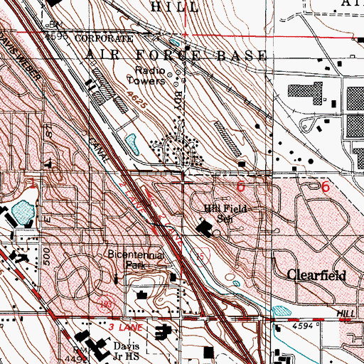 Topographic Map of Clearfield Terrace, UT