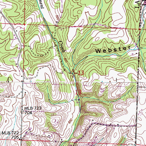 Topographic Map of Dee Branch, AL