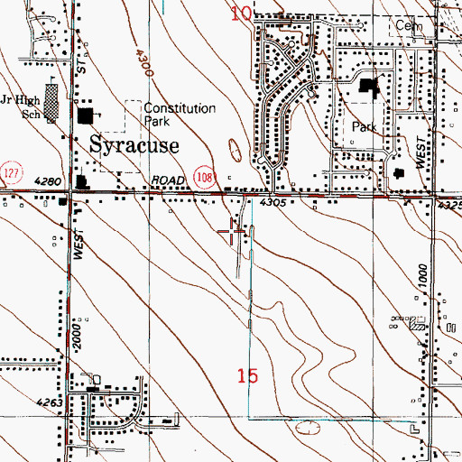 Topographic Map of Allison Acres, UT