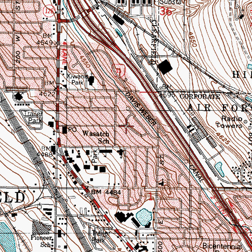 Topographic Map of Al Vita Park, UT