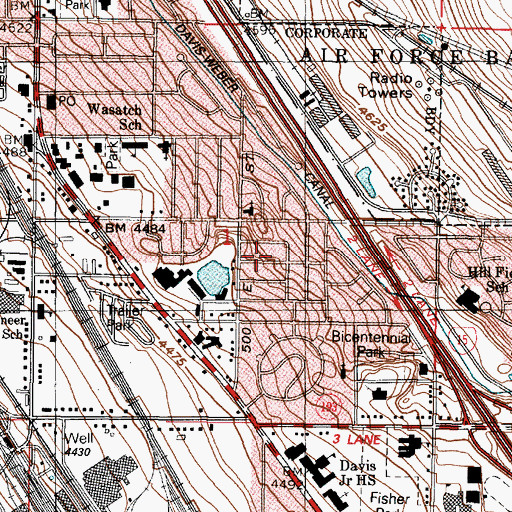 Topographic Map of Cherry Hill, UT