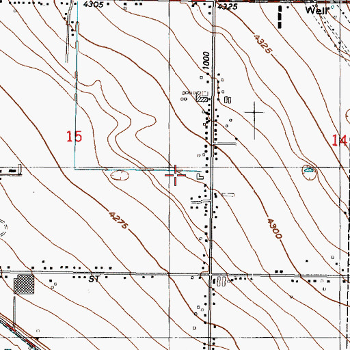 Topographic Map of Grants Lane, UT