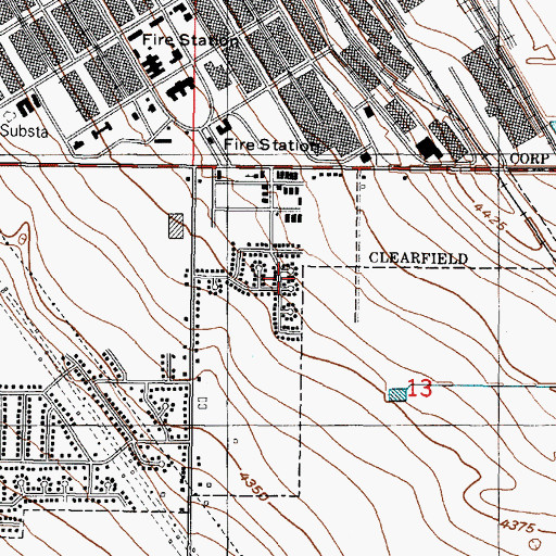 Topographic Map of Julie Estates, UT