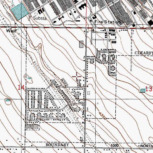 Topographic Map of Katies Place, UT