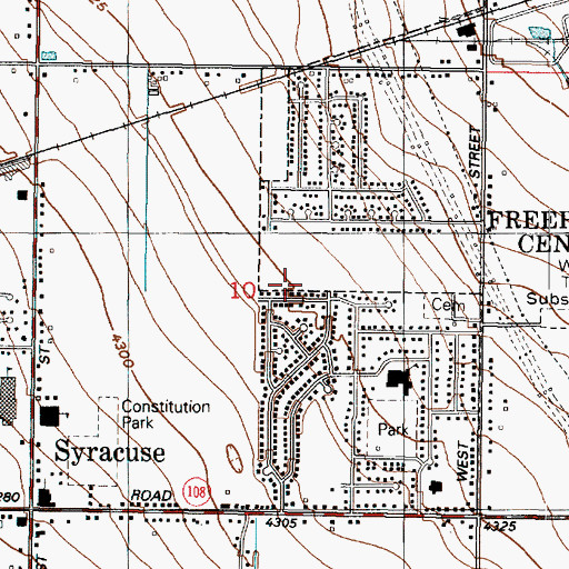 Topographic Map of Marilyn Acres, UT