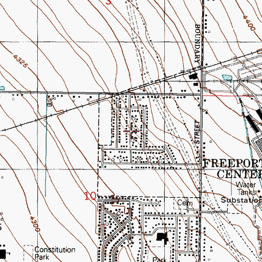 Topographic Map of Meadow Park, UT