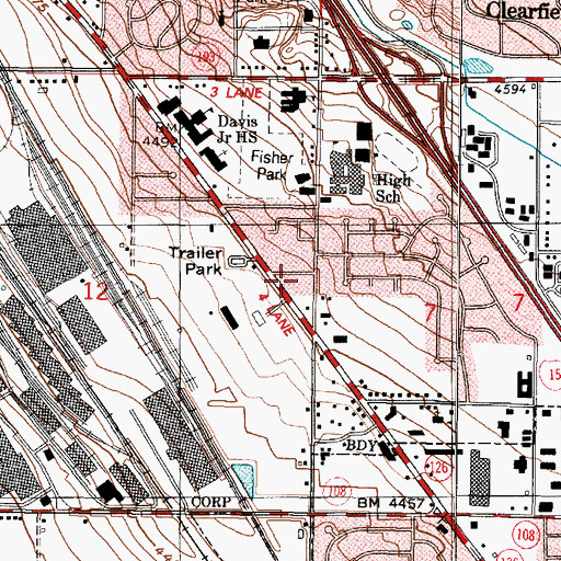 Topographic Map of Pratts, UT