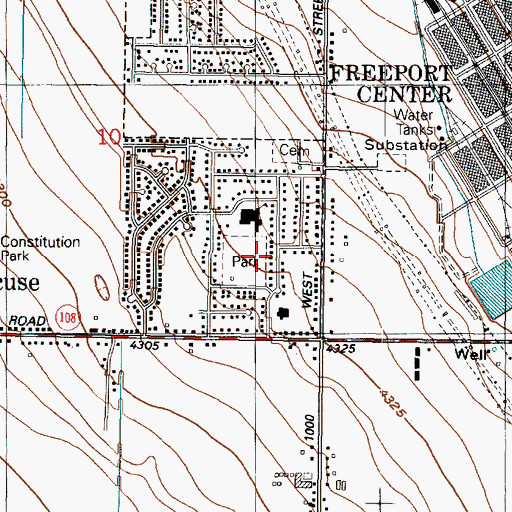 Topographic Map of Rhoades Lane, UT