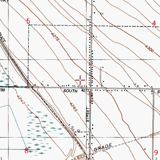 Topographic Map of Shimada Acres, UT