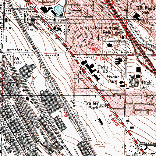 Topographic Map of Smith Estates, UT