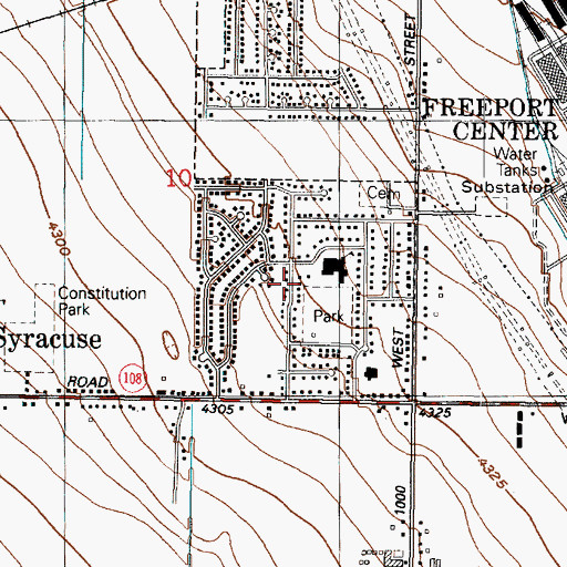 Topographic Map of Villa Vista, UT