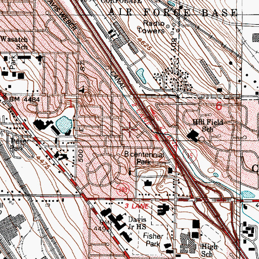 Topographic Map of West Gate Addition, UT