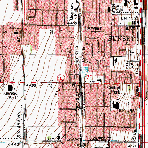 Topographic Map of Apple Valley Estates, UT