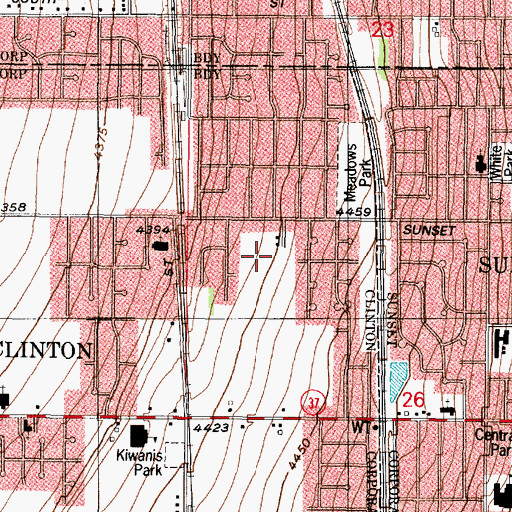Topographic Map of Bonham, UT