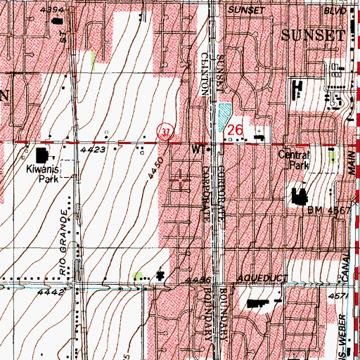Topographic Map of Deanetta, UT