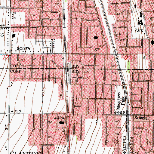 Topographic Map of Eves Garden, UT