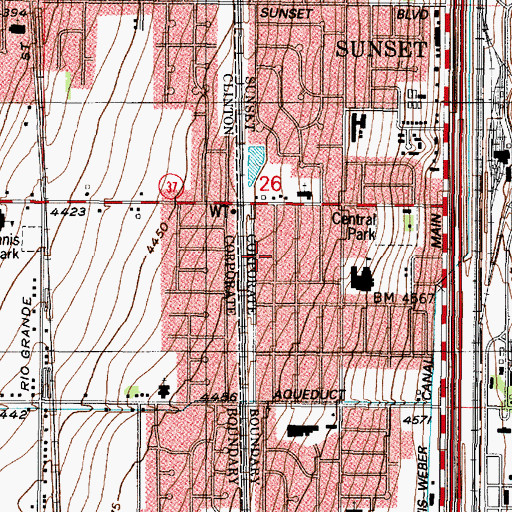Topographic Map of Heather Heights, UT