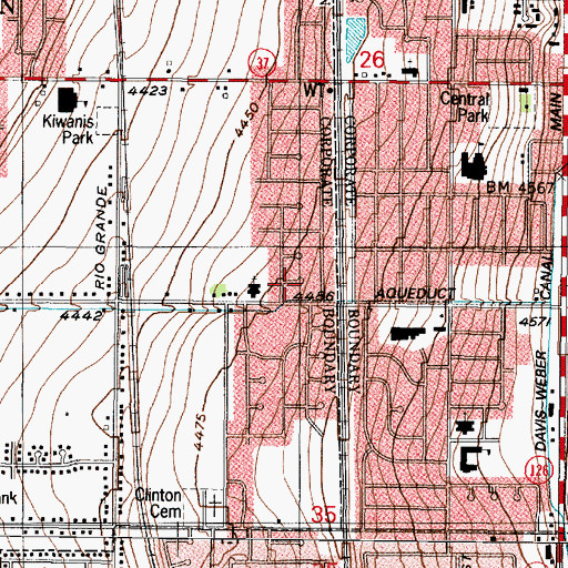 Topographic Map of Lazy L Estates, UT