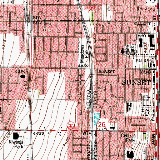 Topographic Map of Montrose Park, UT