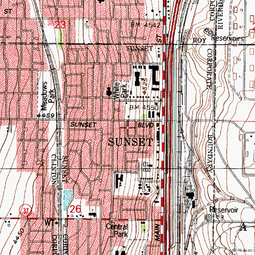 Topographic Map of Morby Park, UT