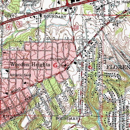 Topographic Map of Eastwood Church of Christ, AL