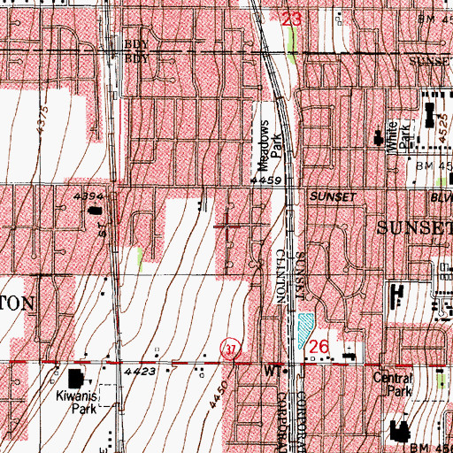 Topographic Map of Peppermint Park, UT