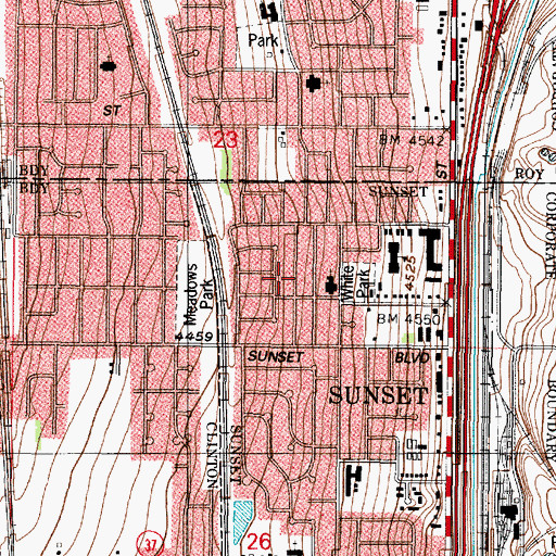 Topographic Map of Pleasant View, UT