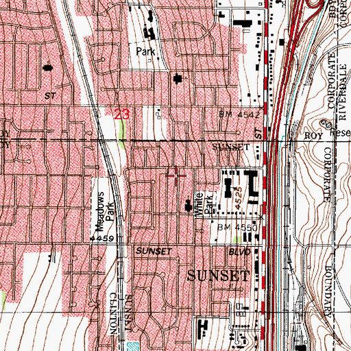 Topographic Map of Sunset Dale, UT