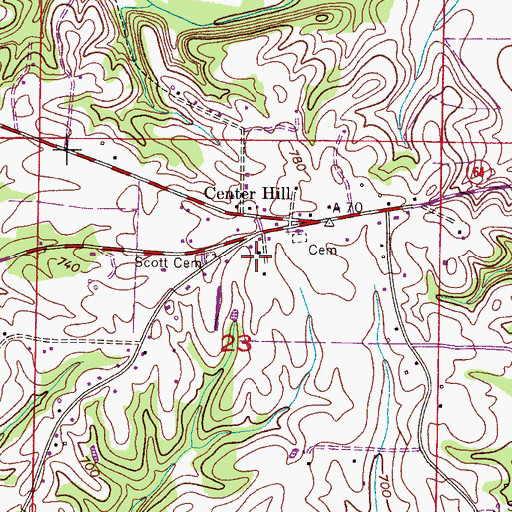 Topographic Map of Ebenezer School (historical), AL