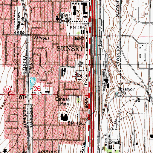 Topographic Map of Villa Moritz, UT