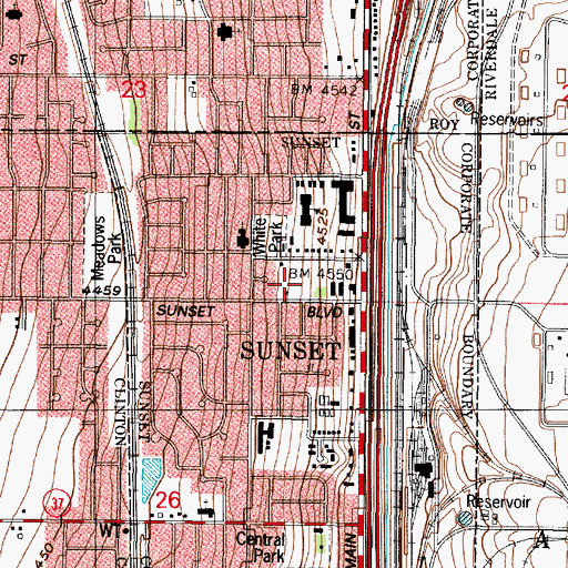 Topographic Map of White, UT