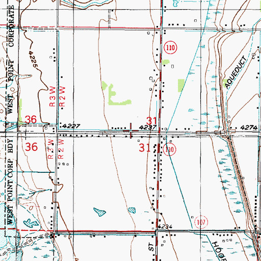 Topographic Map of Bingham Estates, UT