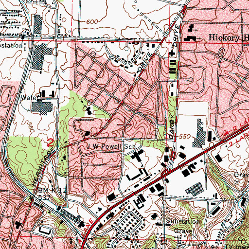 Topographic Map of Edgemont, AL
