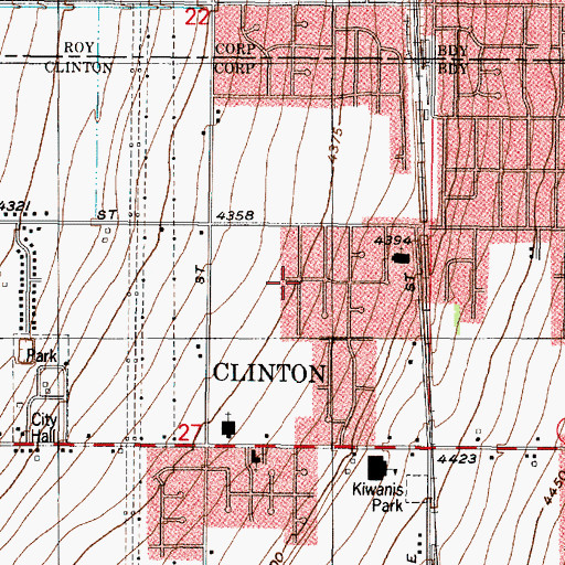 Topographic Map of Chestnut Park, UT