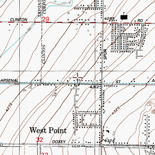 Topographic Map of Country Estates Park, UT