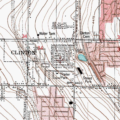 Topographic Map of Country Village, UT