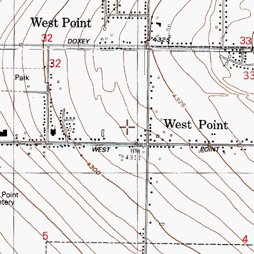 Topographic Map of Equestrian Ranchettes, UT