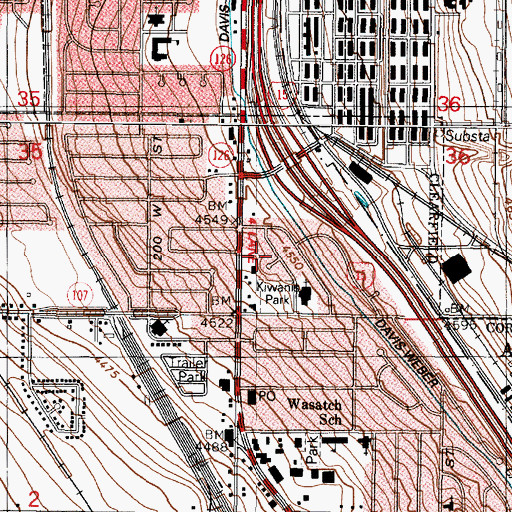Topographic Map of Golden Park, UT
