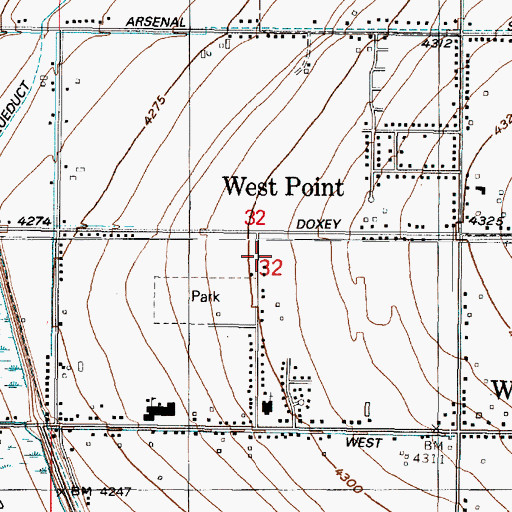 Topographic Map of Henry Oleson, UT