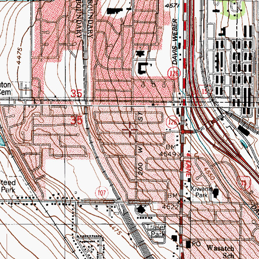Topographic Map of Jamarl Acres, UT