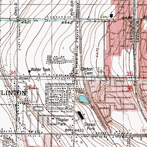 Topographic Map of Jill, UT