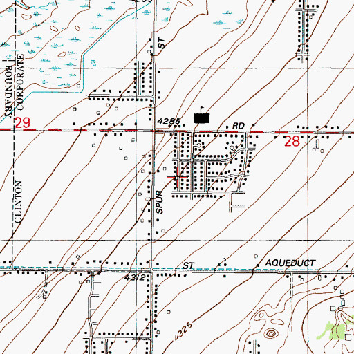 Topographic Map of Mountair Park, UT