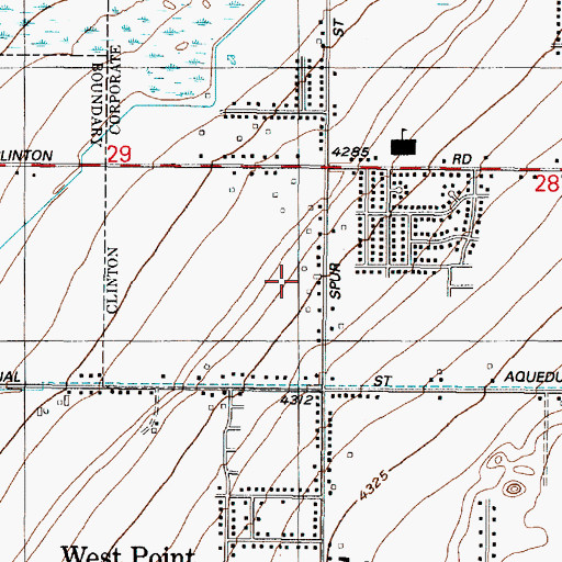 Topographic Map of Nielson Estates, UT