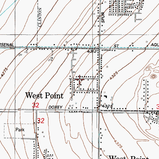 Topographic Map of Page Estates, UT