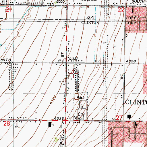 Topographic Map of Parkside, UT