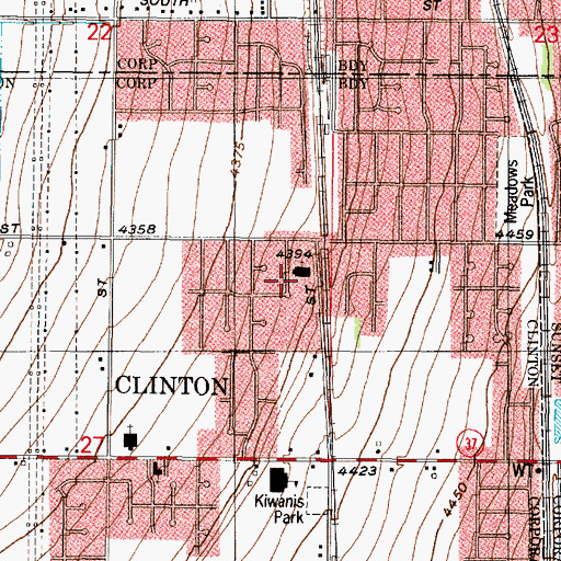 Topographic Map of Sandalwood Square, UT