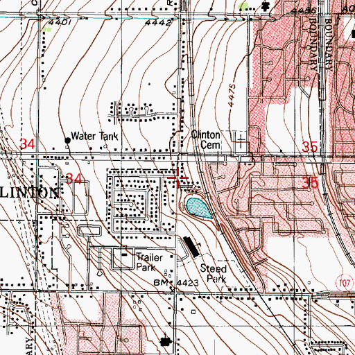 Topographic Map of Steed, UT